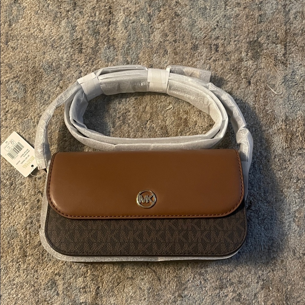 Michael Kors Brown and Tan Crossbody Bag